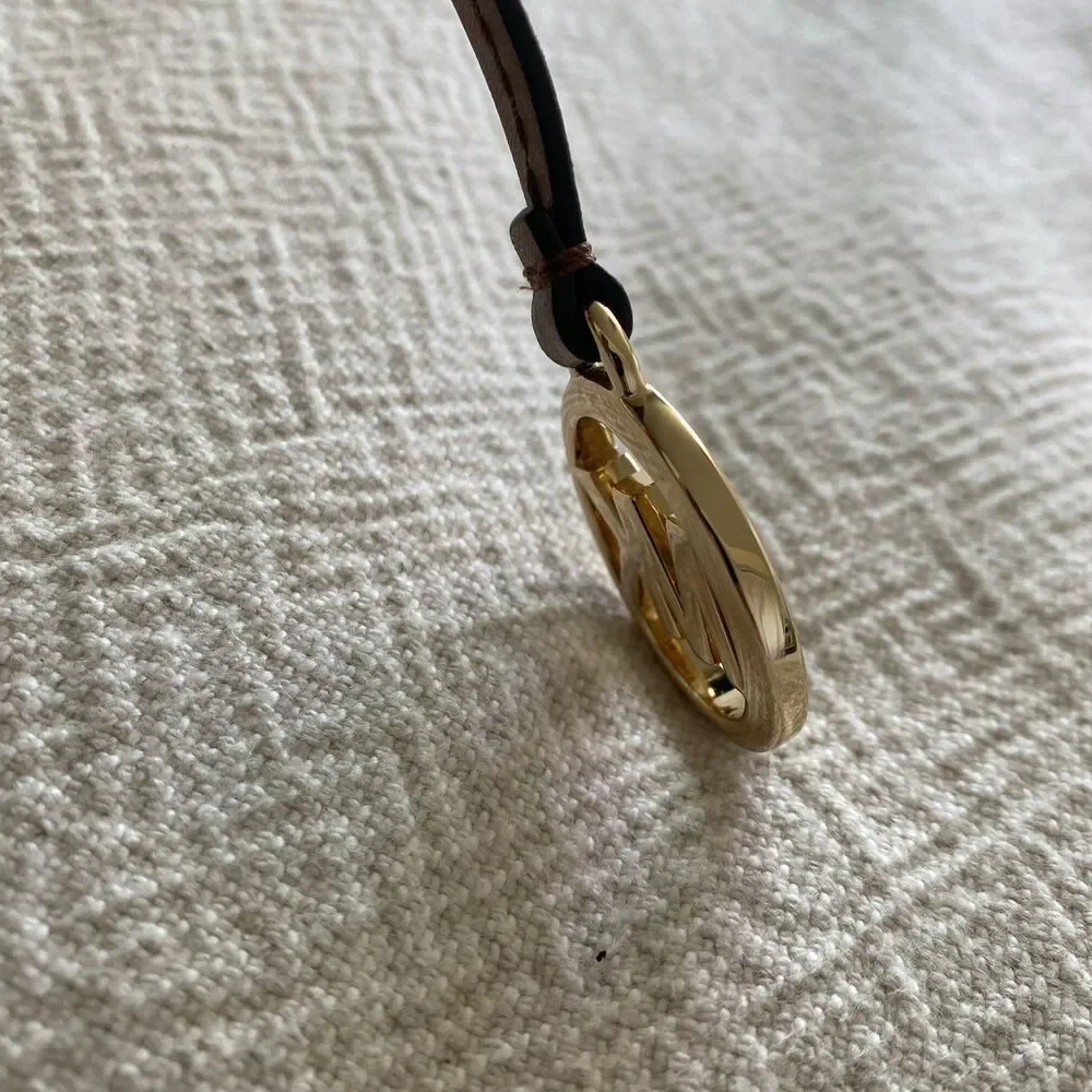 Michael Kors Leather & Gold Metal Bag Charm / Purse Hang Tag – NWOT